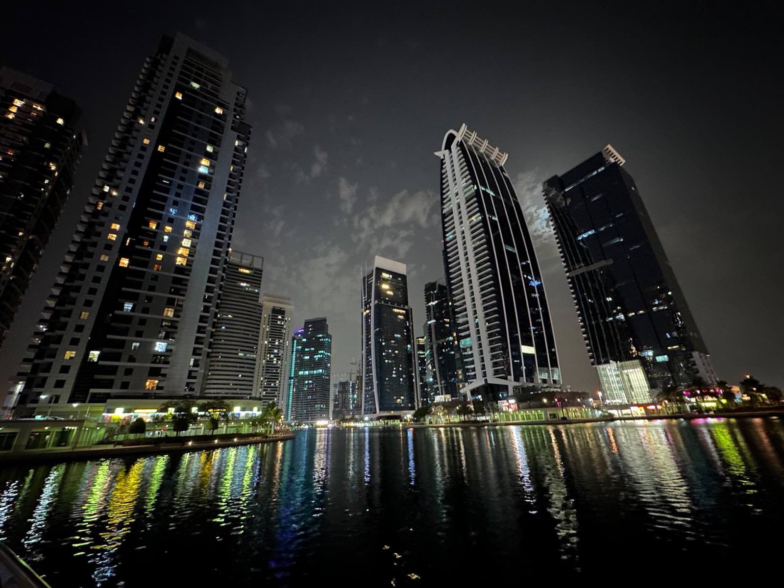 Jumeirah Lakes Towers at night